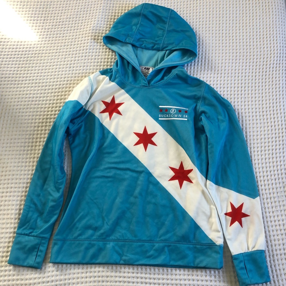 Chicago hoodie Bucktown 5k Chicago Flag
